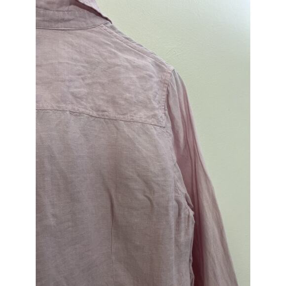 J CREW Baird McNutt Irish Linen Shirt 14 Coastal Quiet Luxury Minimalist Relaxed - Picture 11 of 14